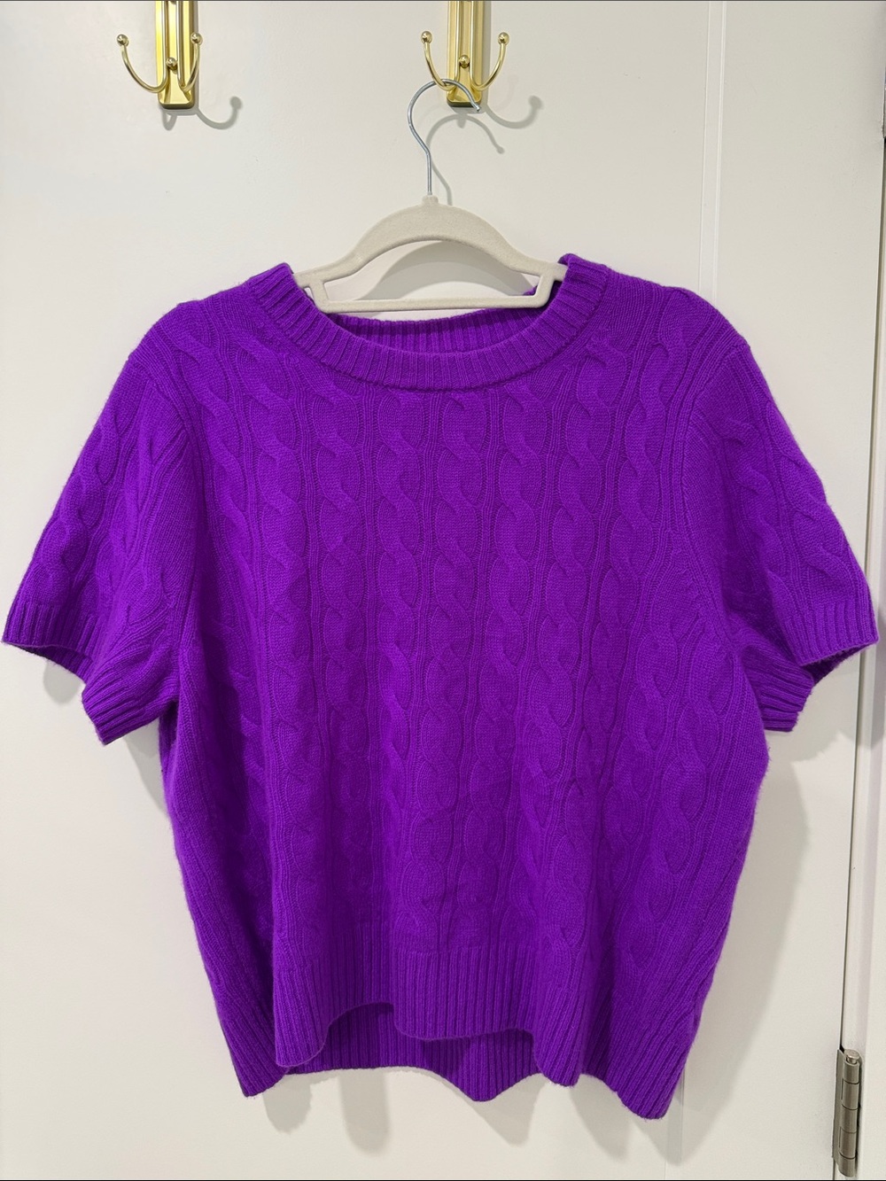 JCREW CASHMERE cable knit “t-shirt”